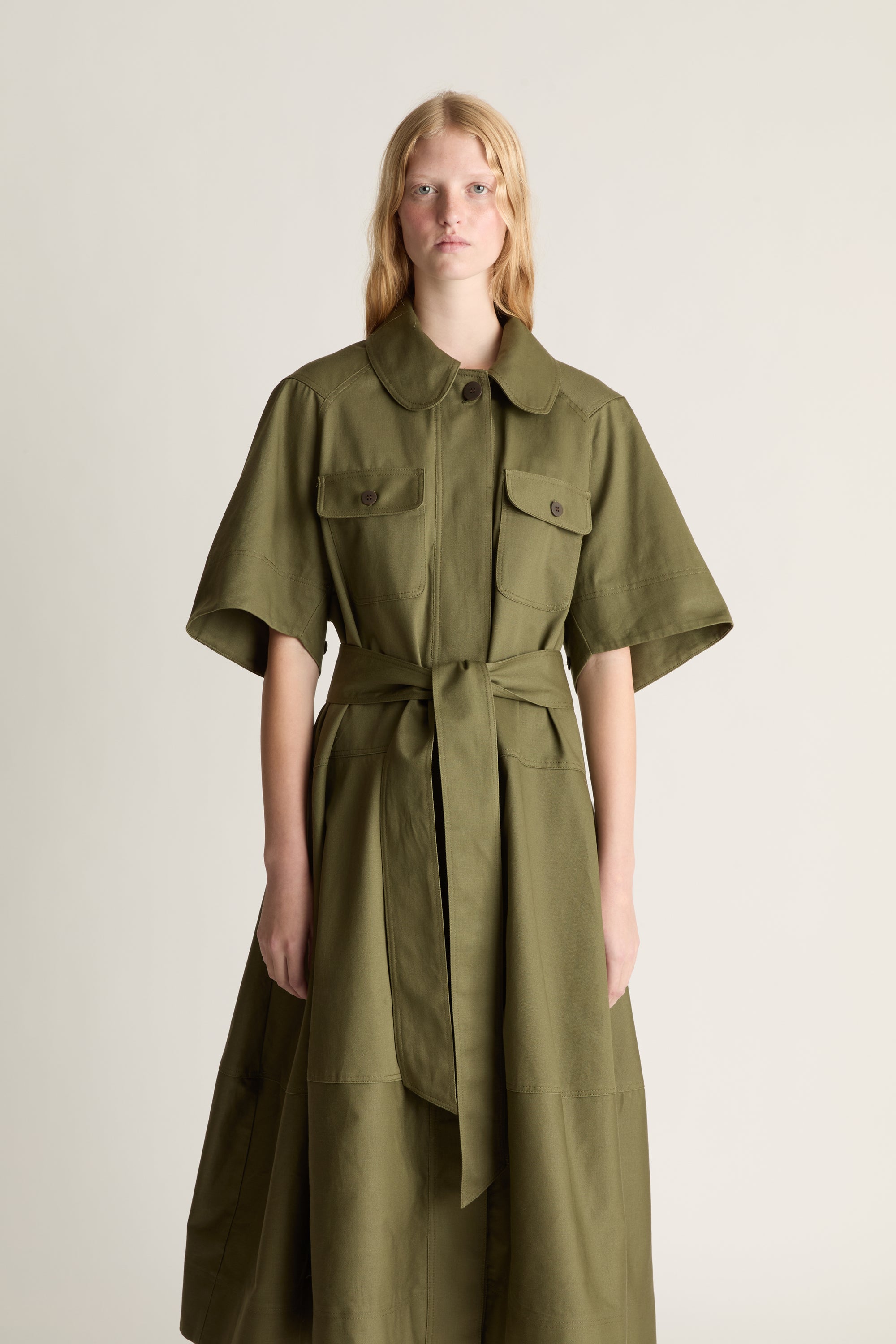 Harper Drill Shirt Dress