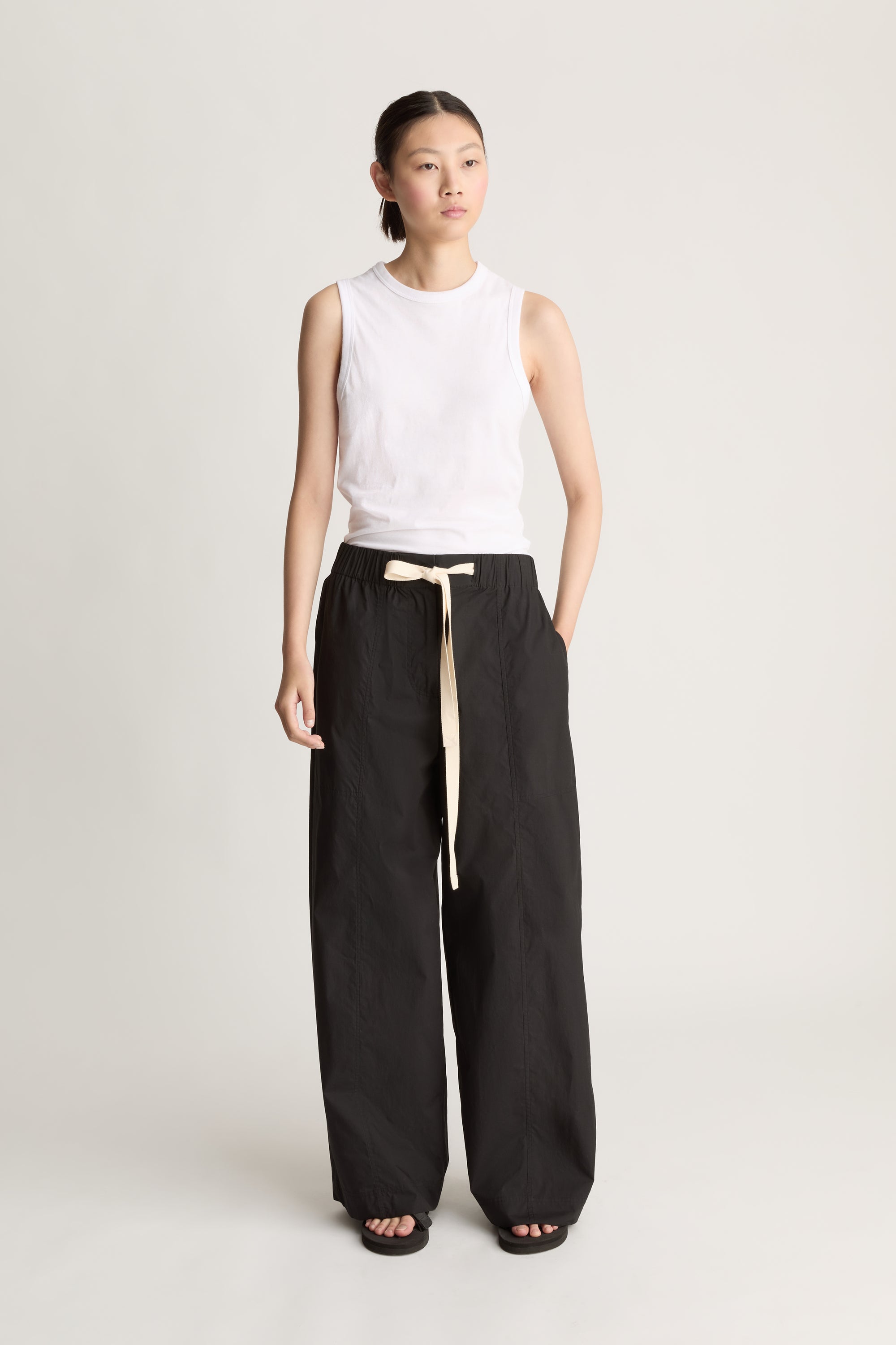 LM Poplin Wide Leg Pant