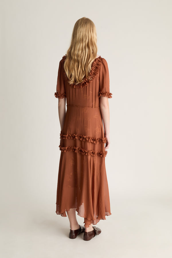 Evelyn Georgette Midi Dress