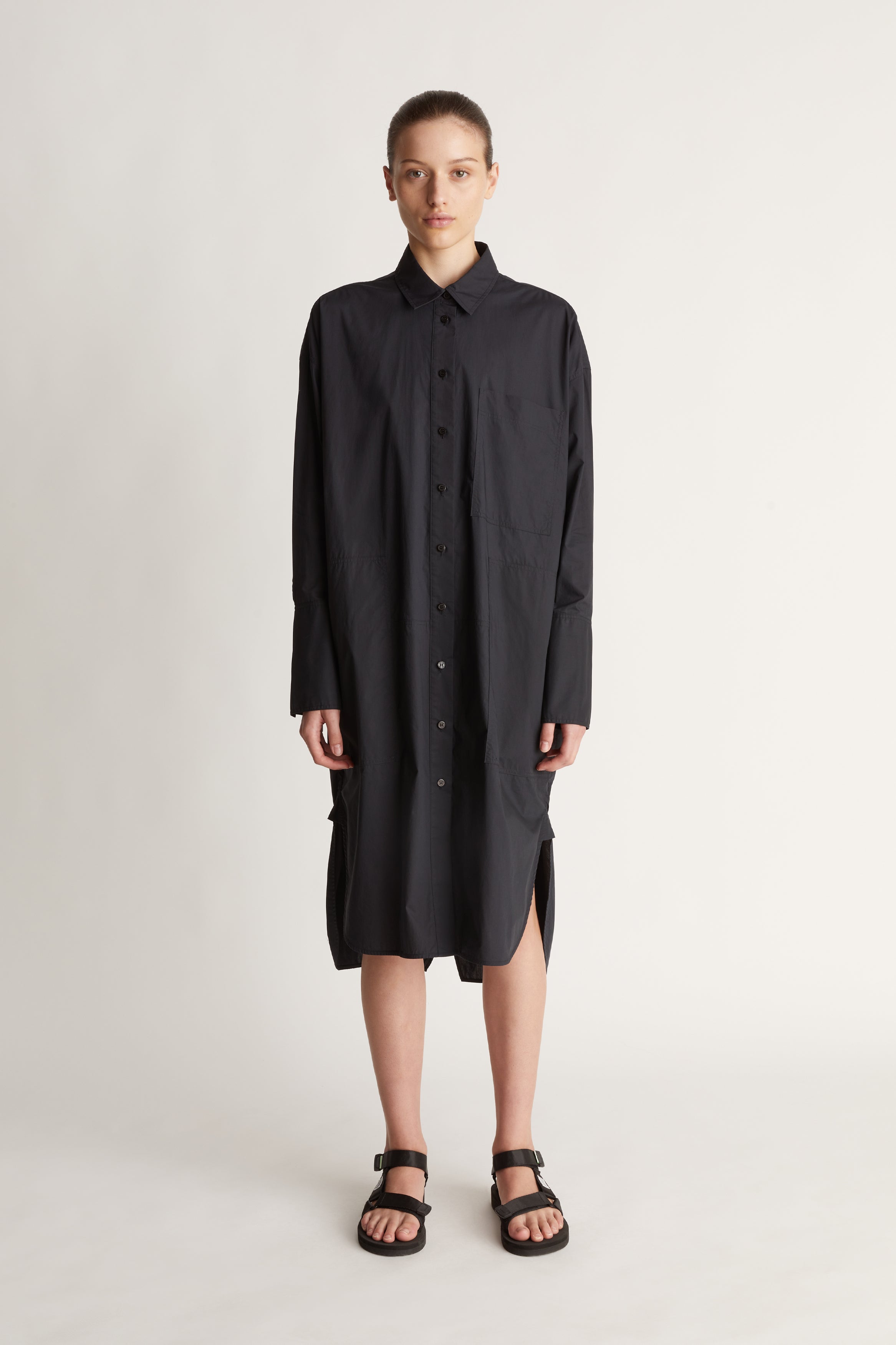 LM Poplin LS Shirt Dress – Lee Mathews