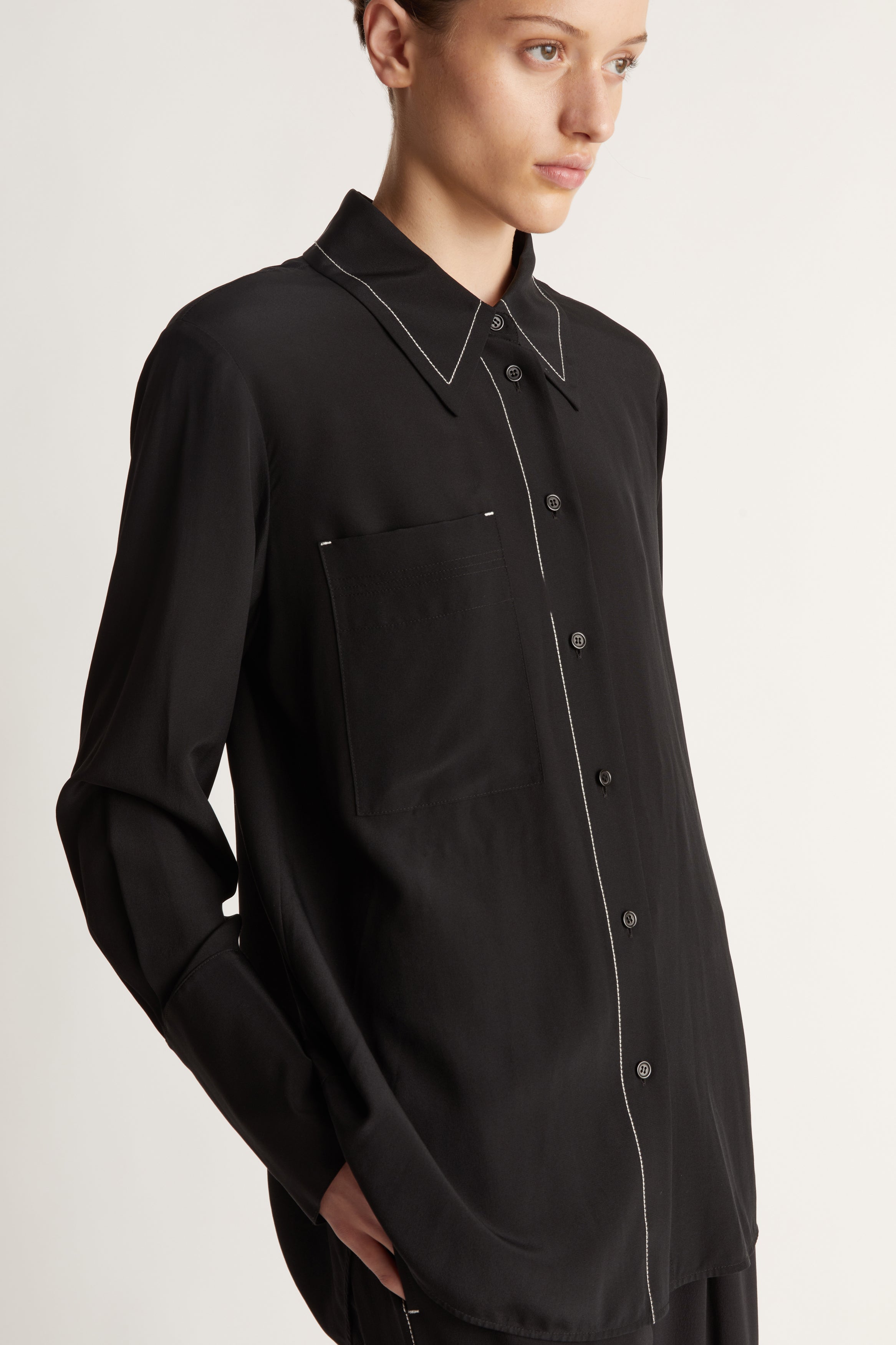 Cassini LS Shirt in Black