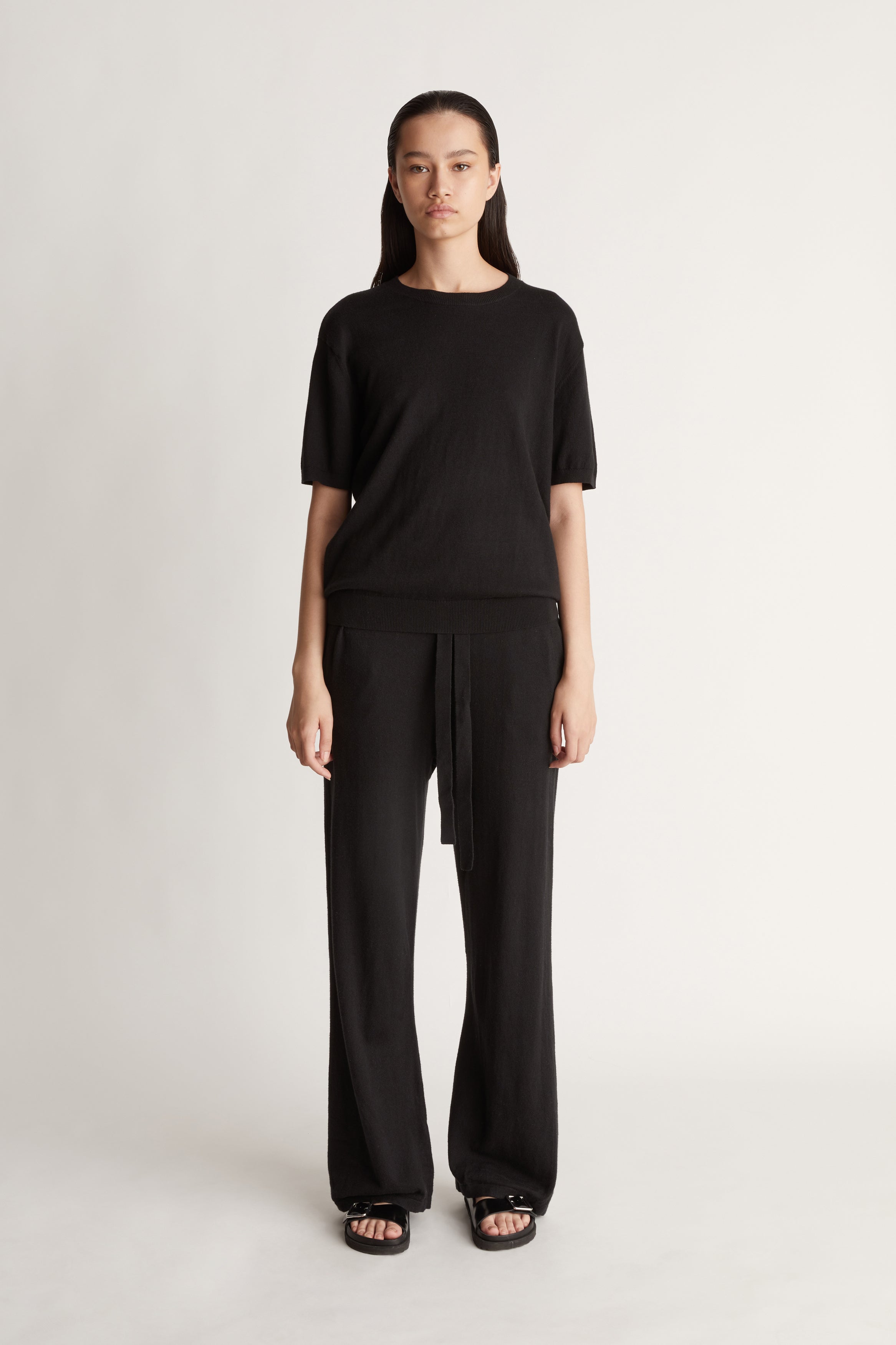 Cotton Cashmere Tee Black
