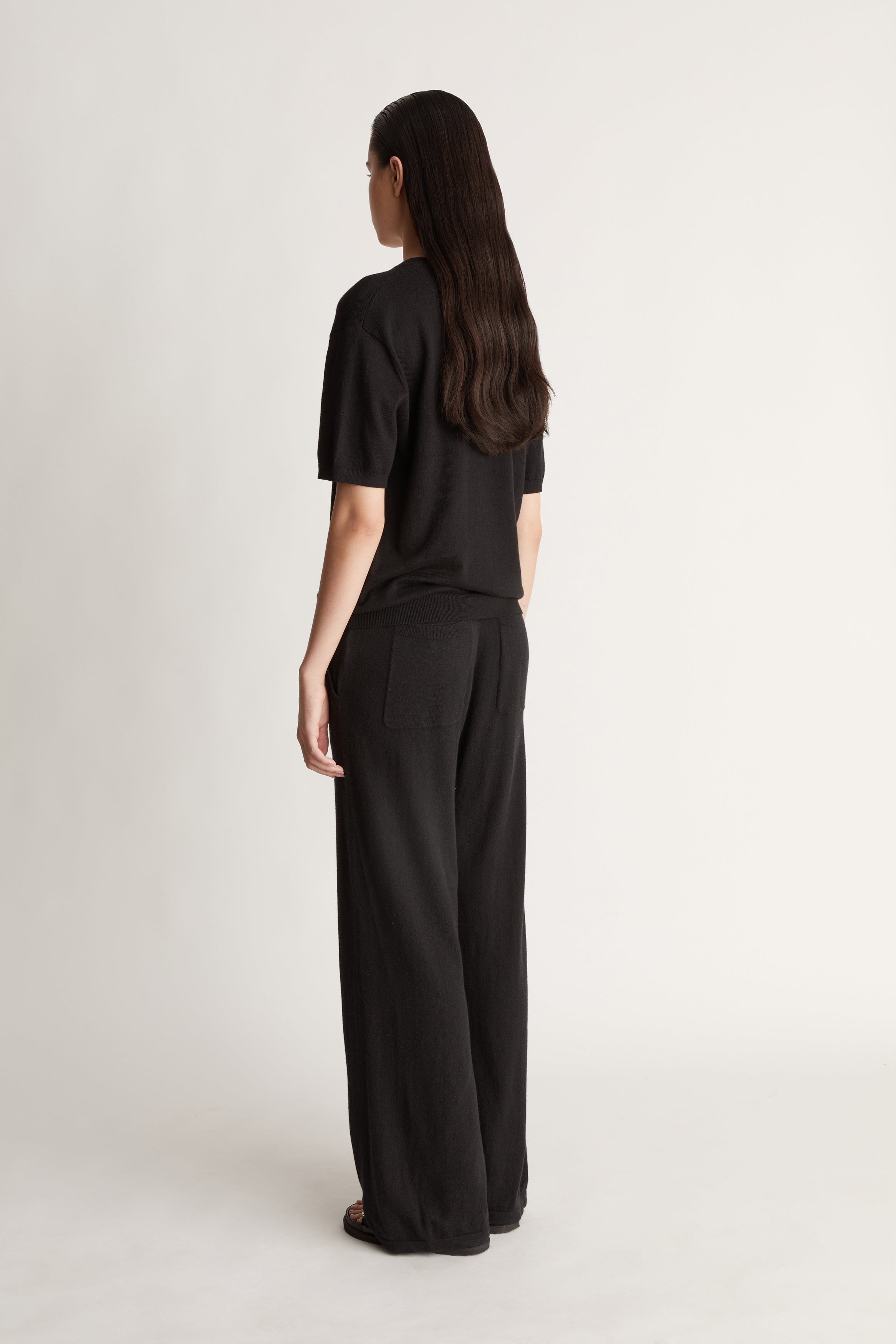 Cotton Cashmere Tee Black