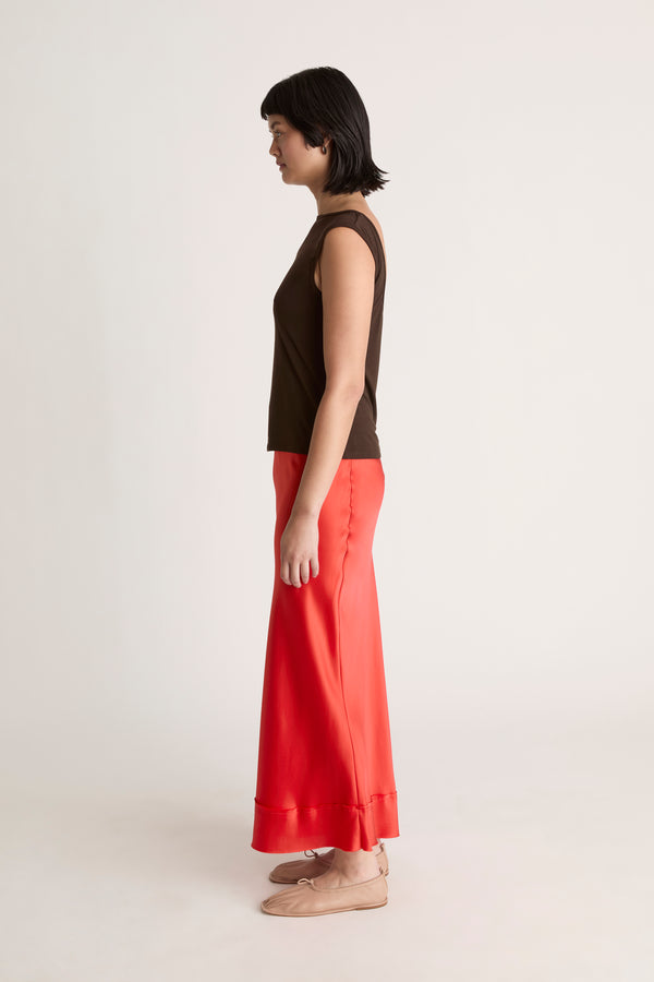 Stella Silk Satin Skirt