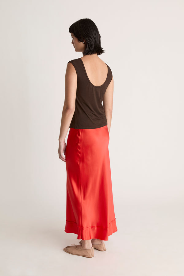 Stella Silk Satin Skirt