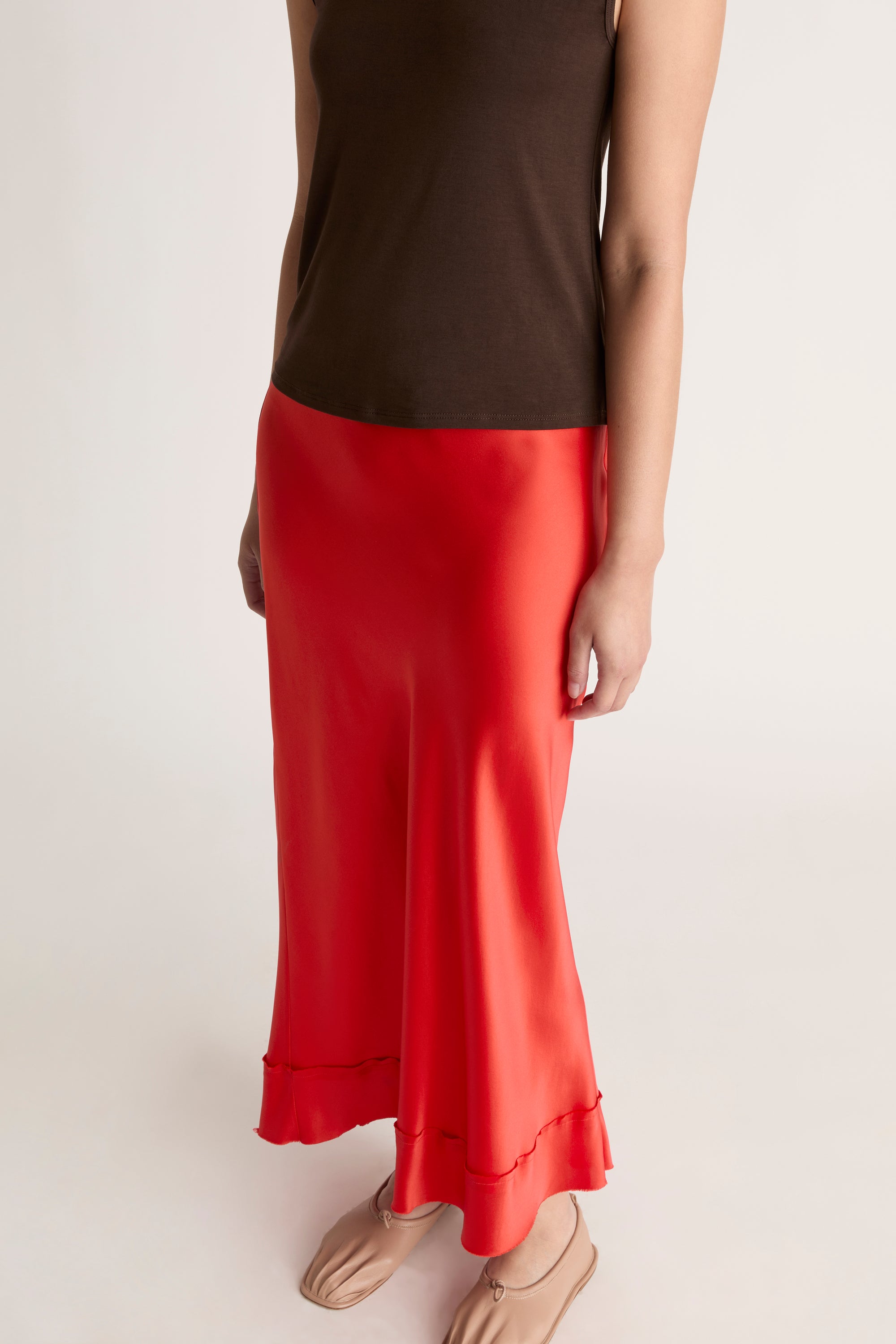 Stella Silk Satin Skirt