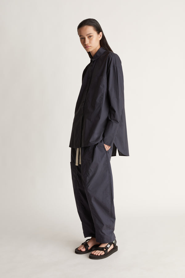 LM Poplin Long Sleeve Shirt Navy