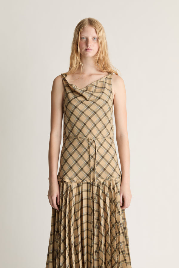 Zita Wool Pleat Dress