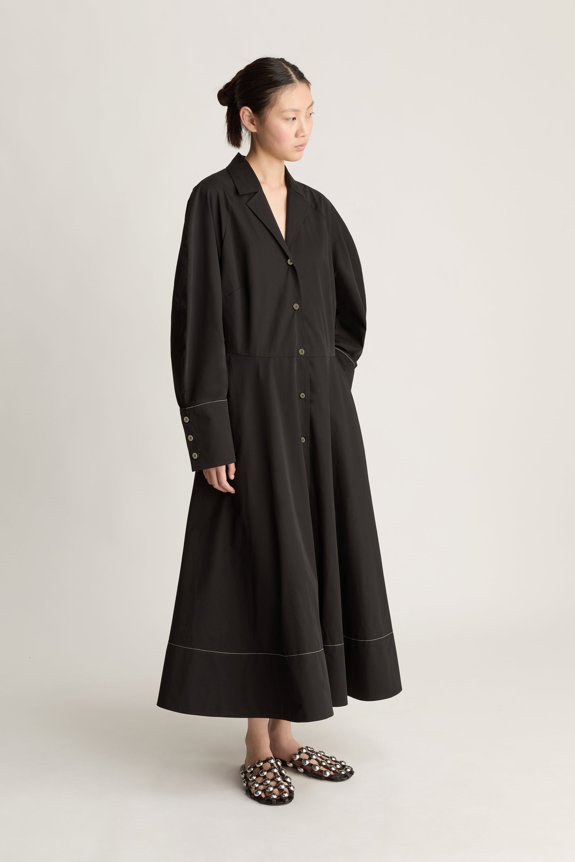 lee mathews shirt dress Lee Mathews Striped Shirt Dress In Orange - 50% Off