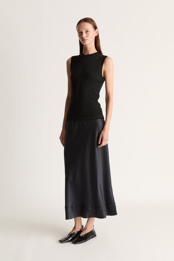 Stella Silk Satin Skirt