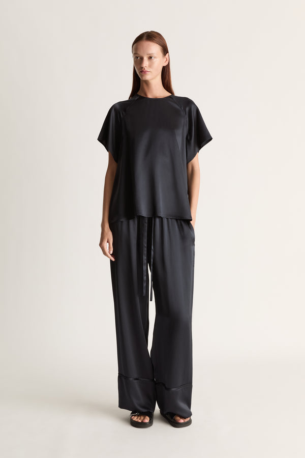 Stella Silk Satin Raglan Tee