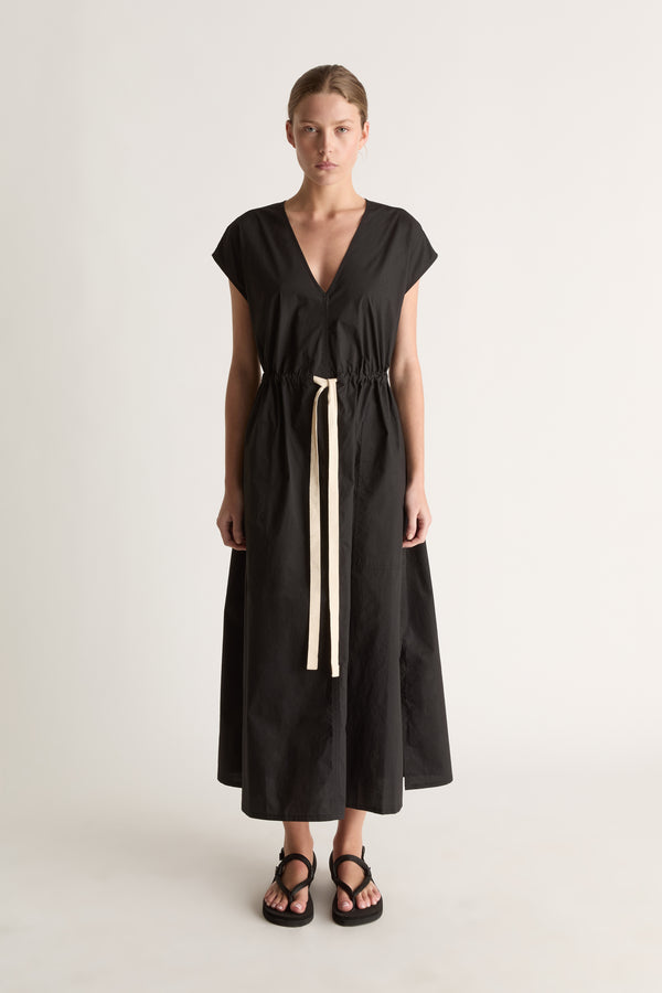 LM Poplin V Neck Dress