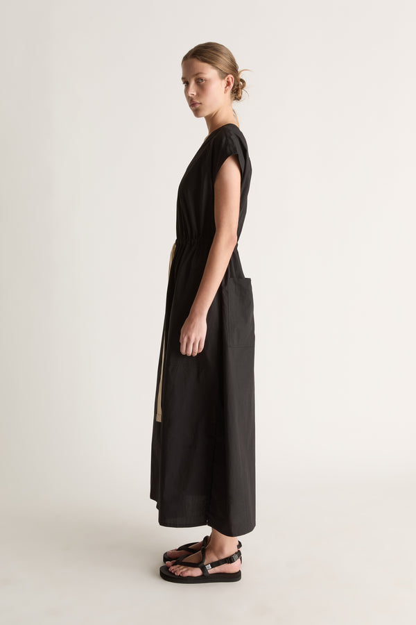 LM Poplin V Neck Dress