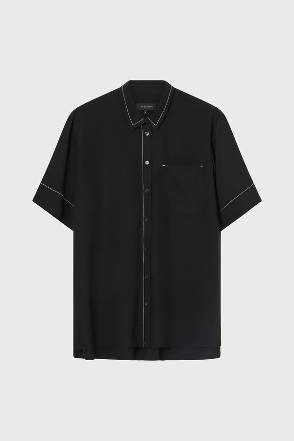 Cassini Short Sleeve Shirt in Black