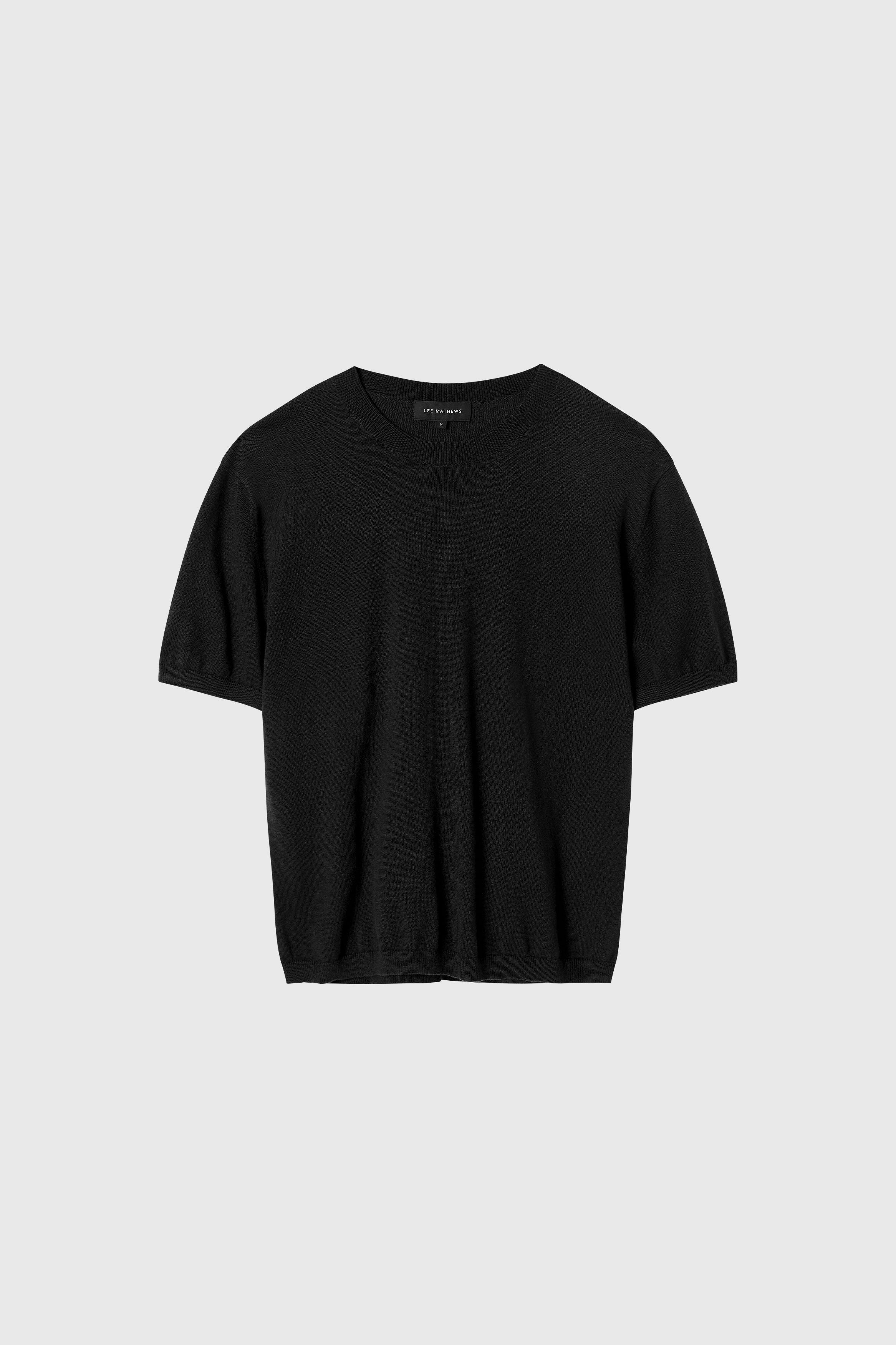 Cotton Cashmere Tee Black