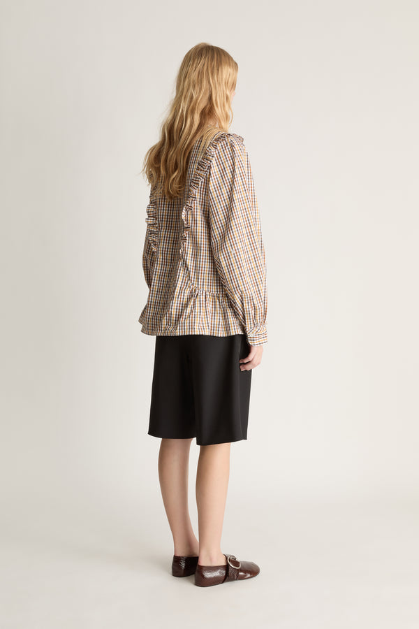 Christie Poplin Check Blouse
