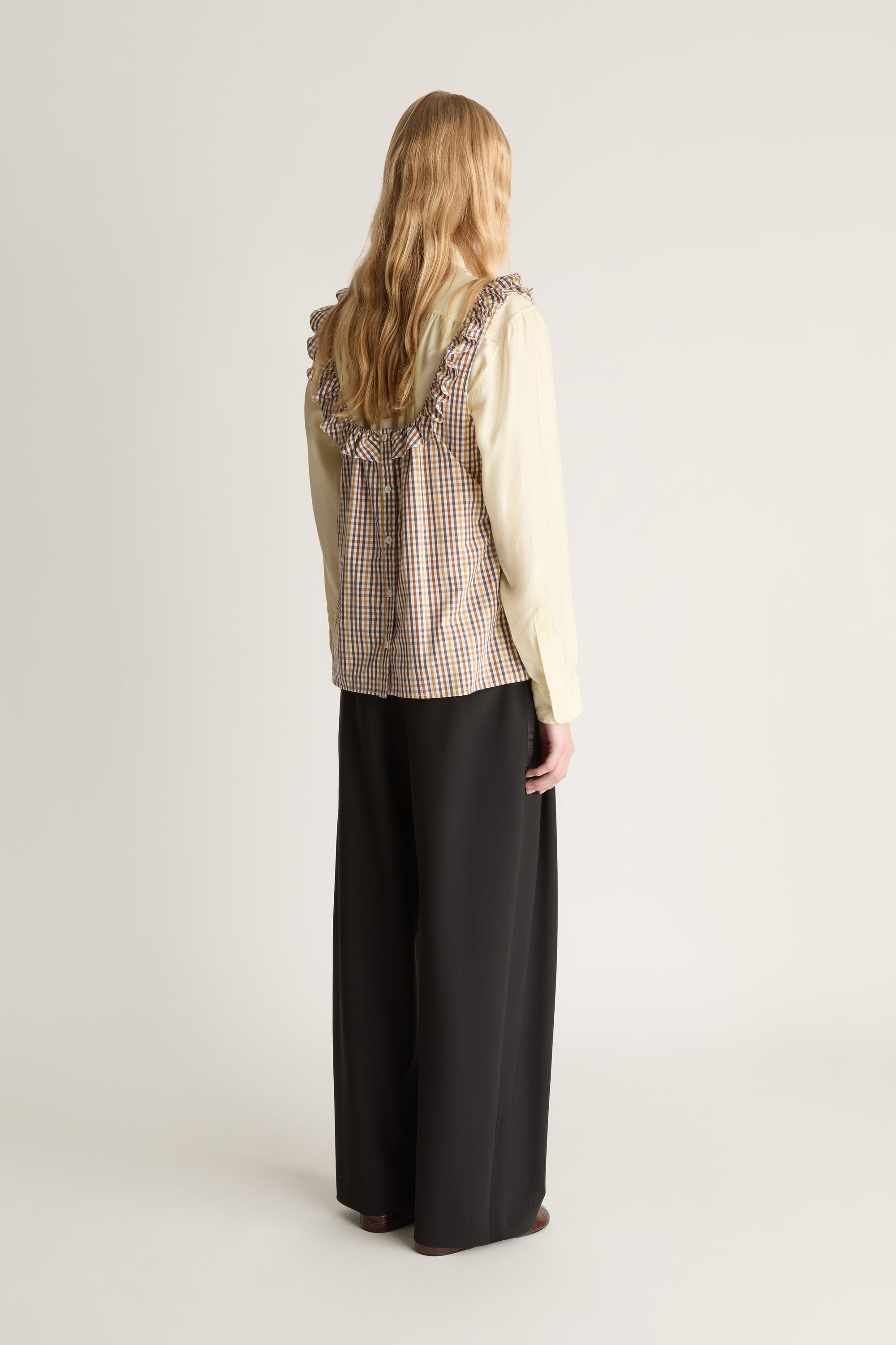 Christie Poplin Check Top