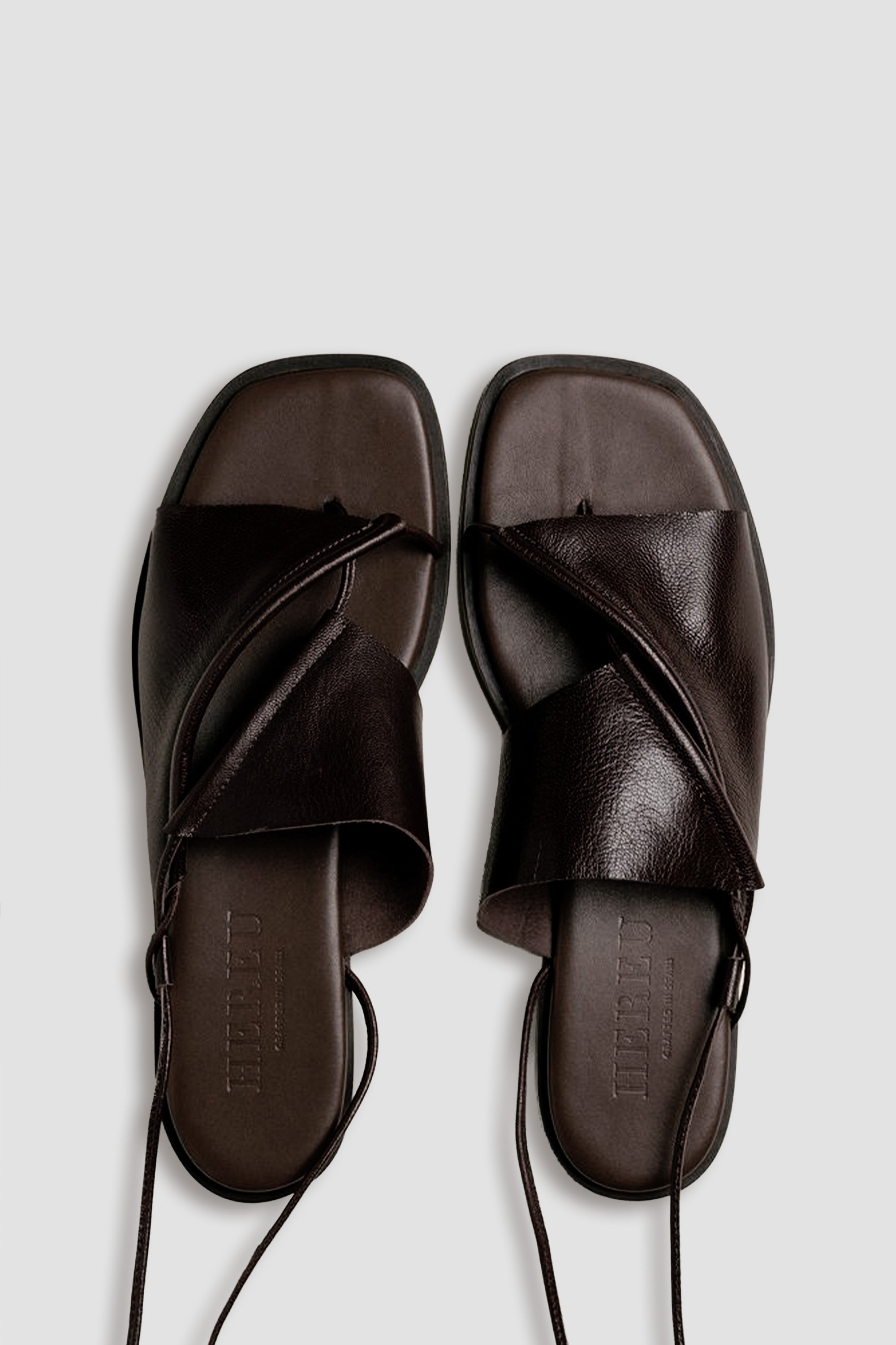 Clava Ankle Lace Sandal in Brown