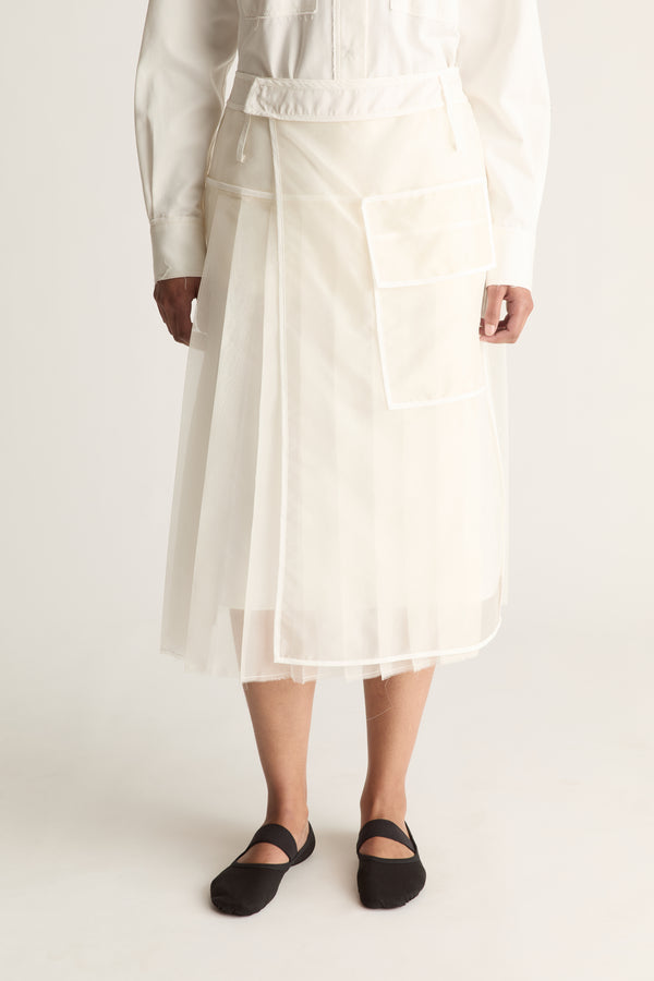 Corinne Organza Pleat Skirt
