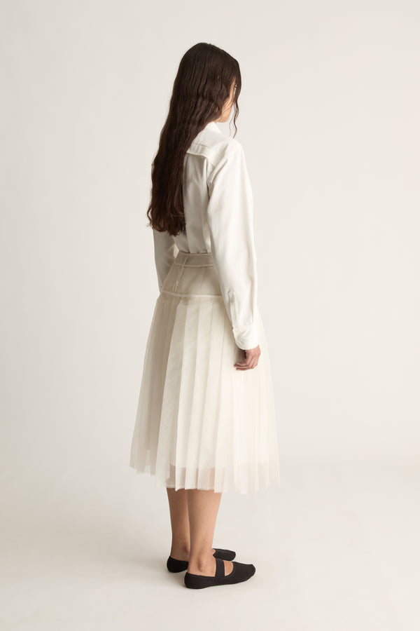 Corinne Organza Pleat Skirt