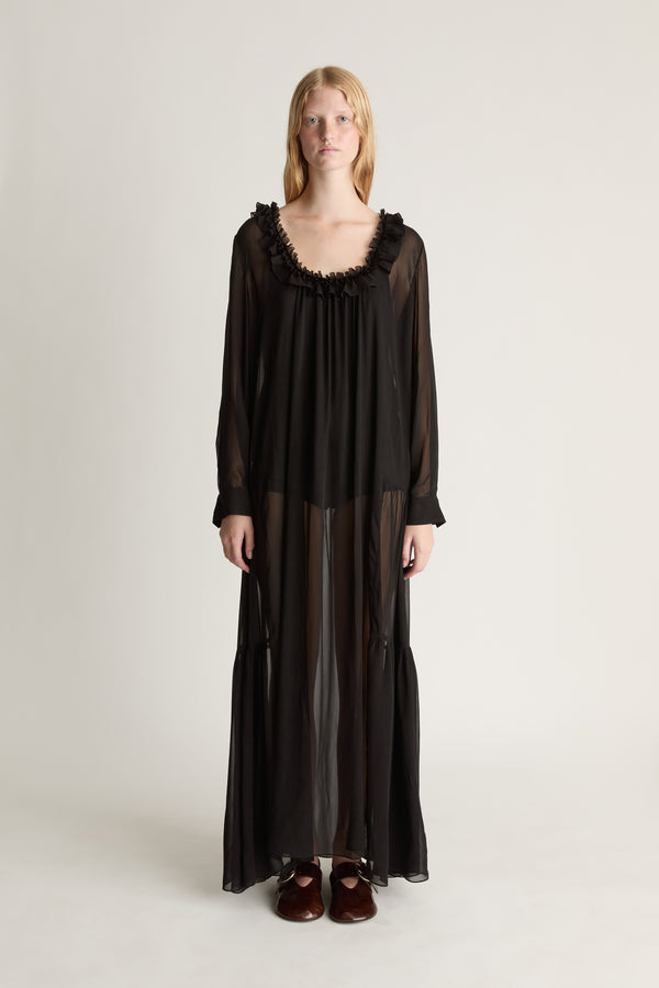 Evelyn Georgette LS Dress