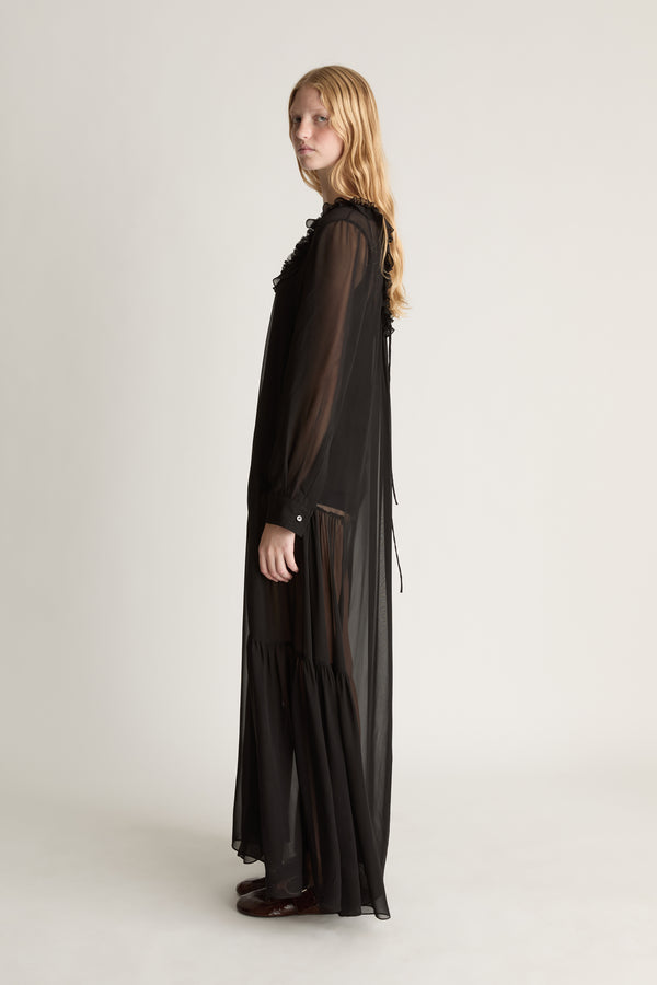 Evelyn Georgette LS Dress