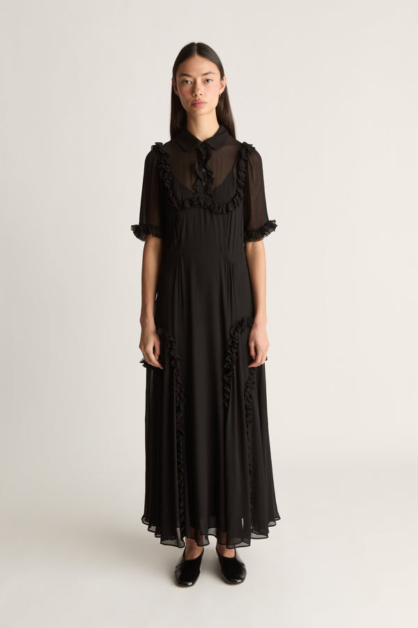 Evelyn Georgette Midi Dress