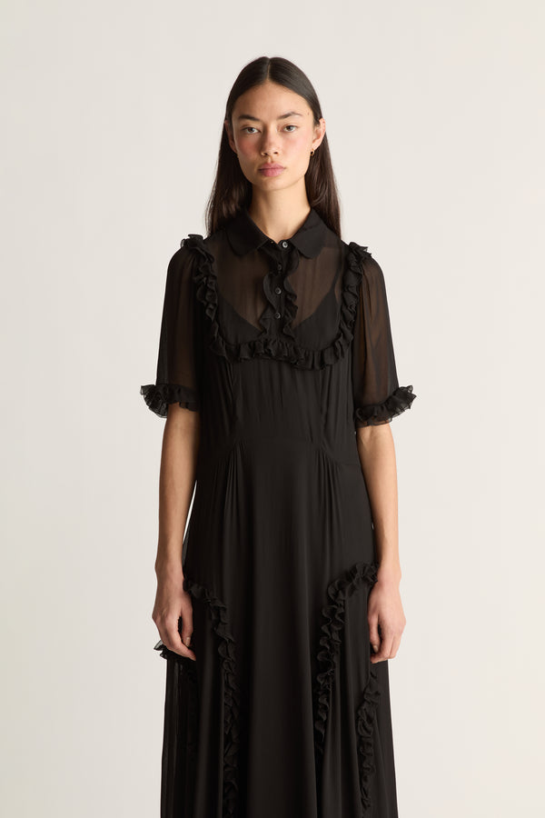 Evelyn Georgette Midi Dress