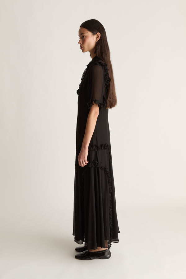 Evelyn Georgette Midi Dress
