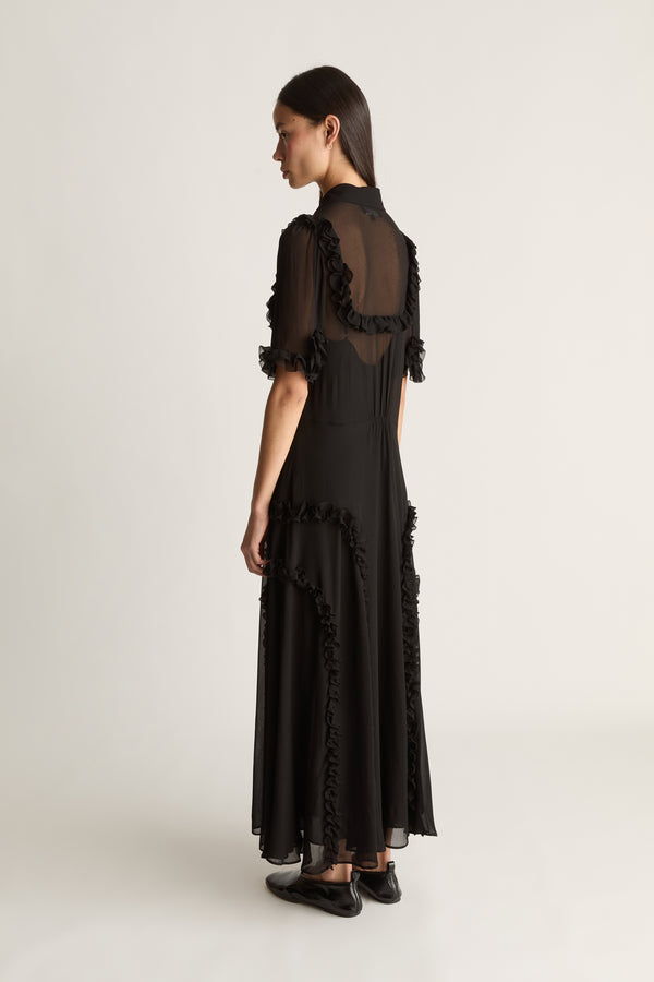 Evelyn Georgette Midi Dress