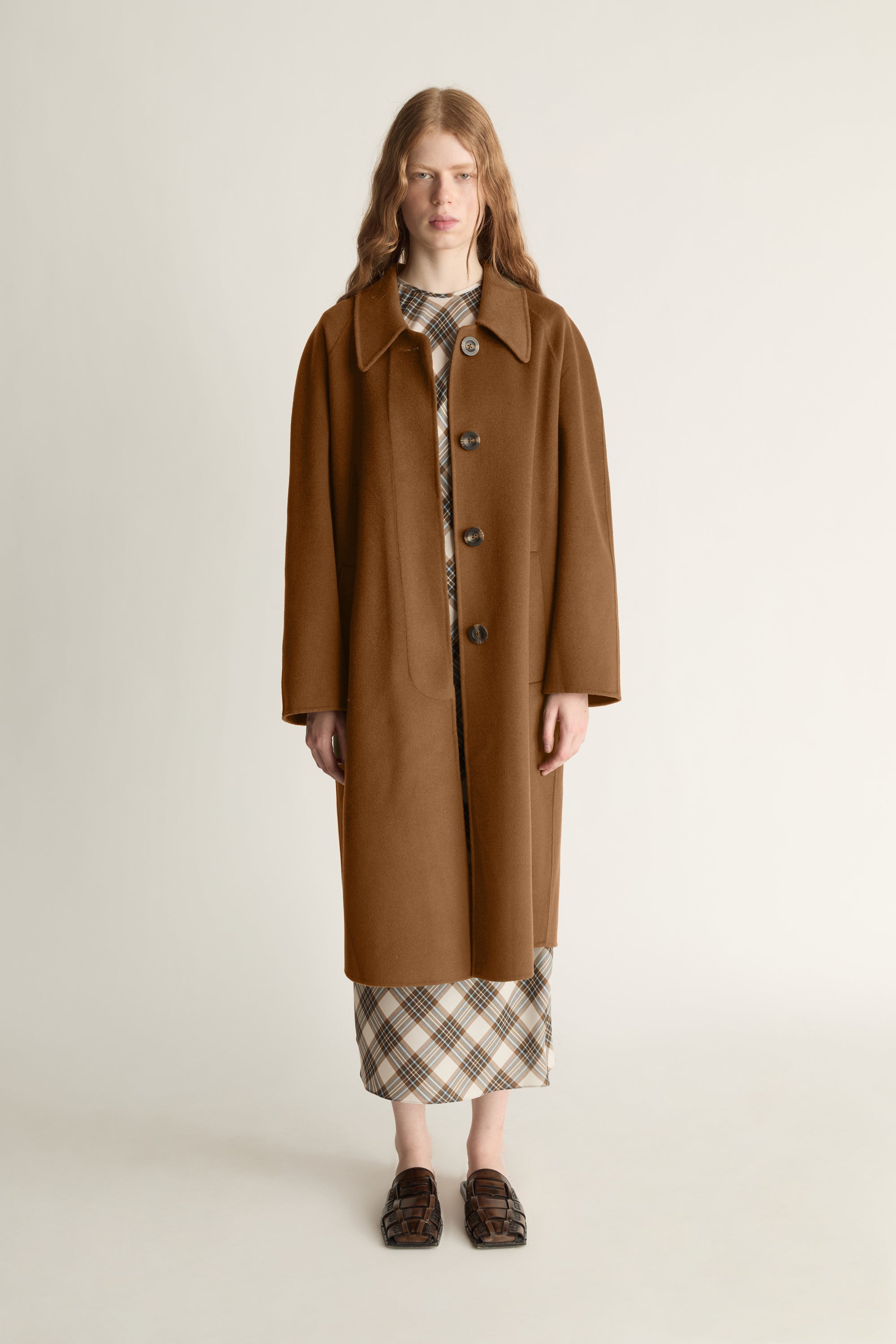 Florentine Drop Collar Cashmere Coat