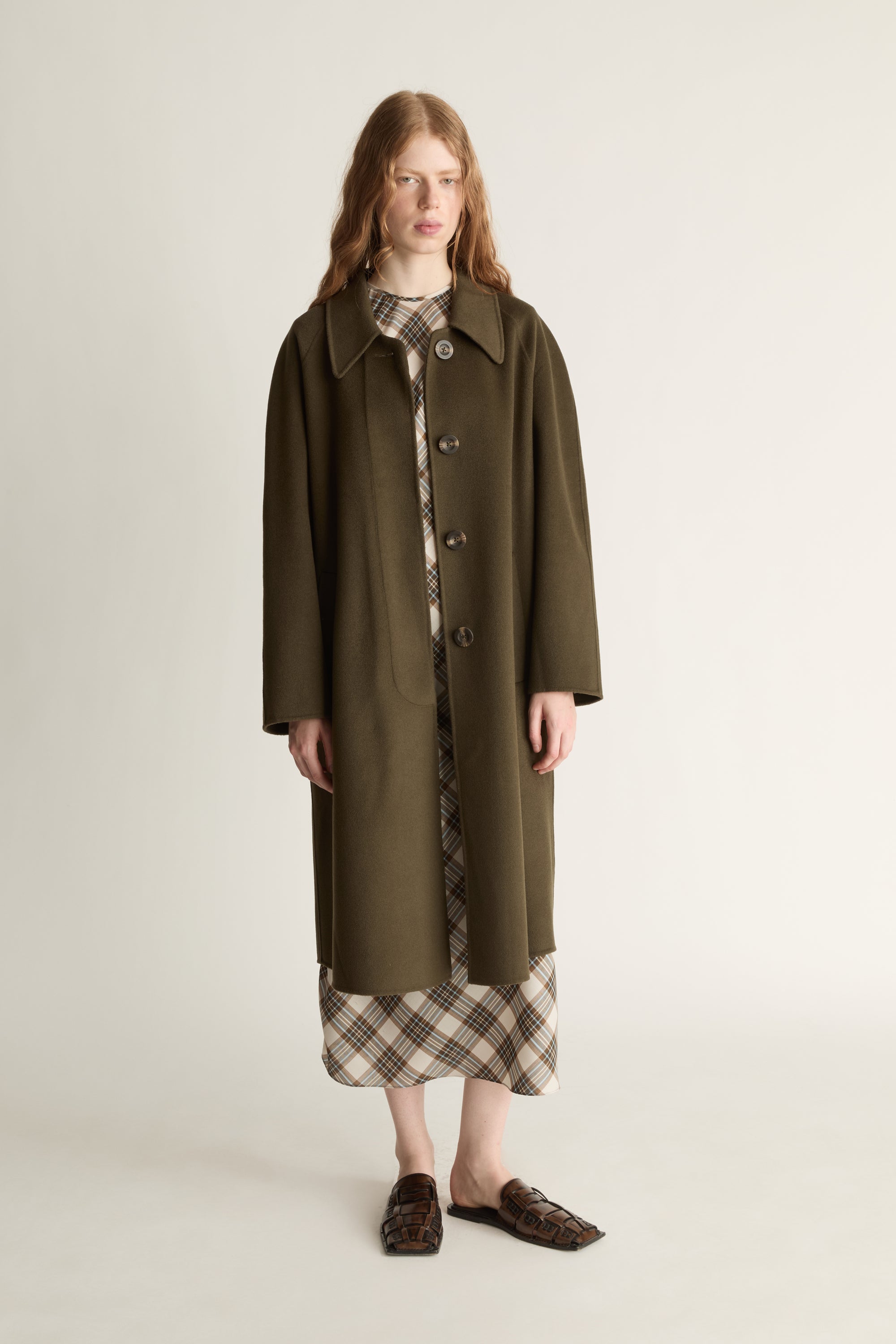 Florentine Drop Collar Cashmere Coat