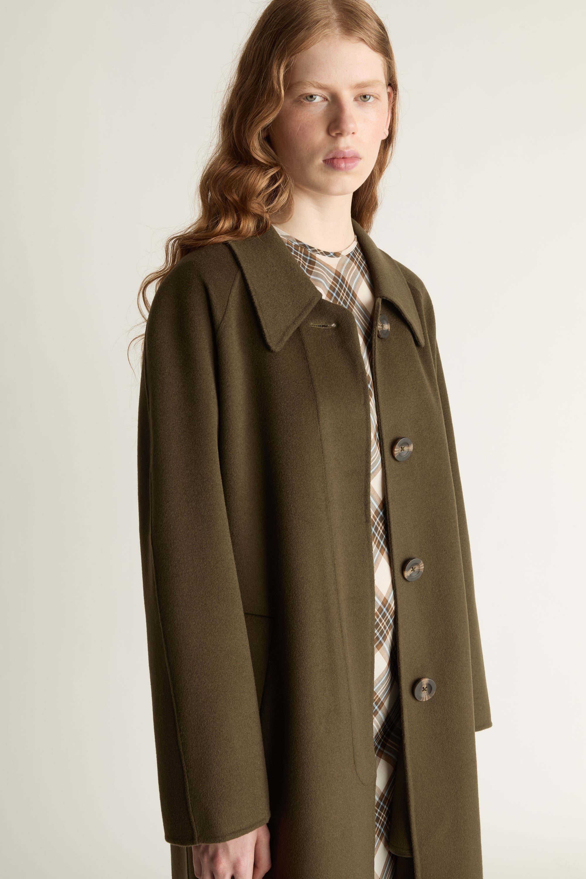 Florentine Drop Collar Cashmere Coat