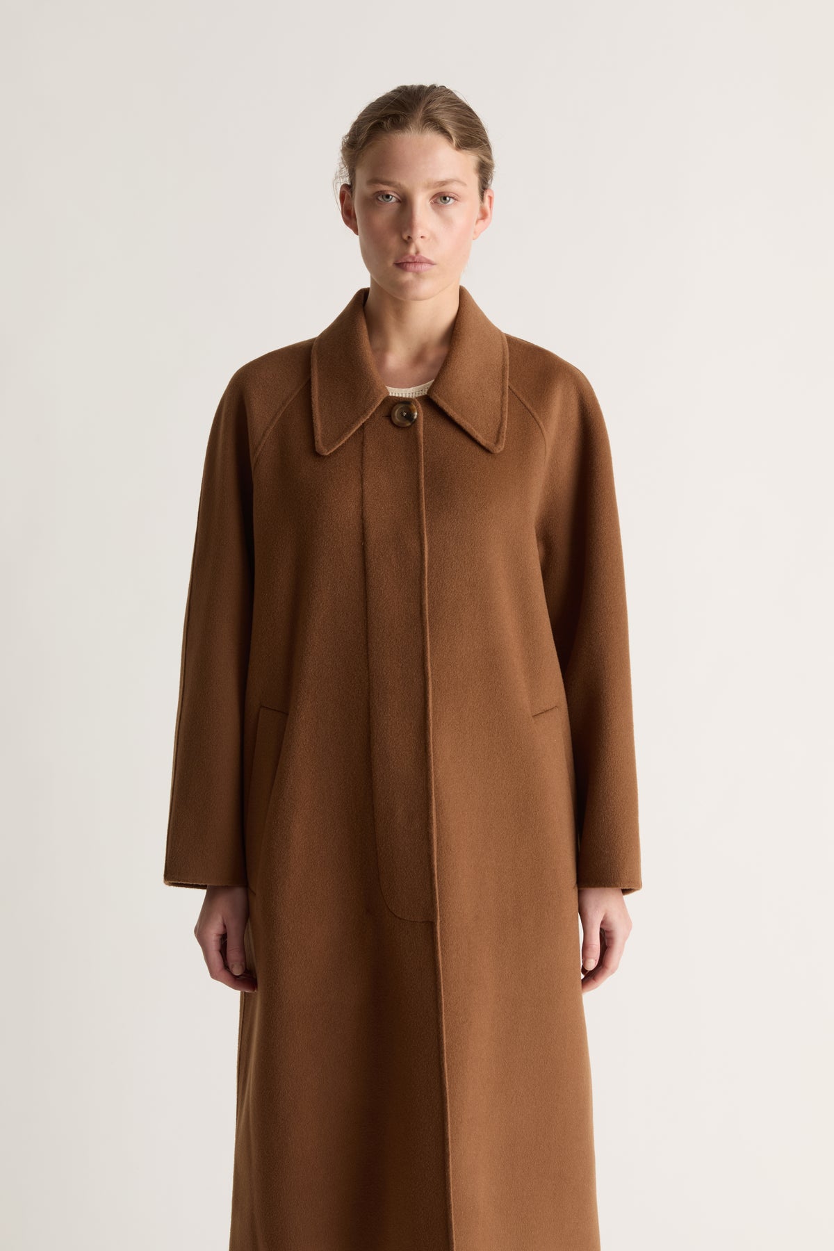 Florentine Drop Collar Cashmere Coat