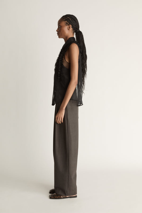 Innes Organza Ruffle Top