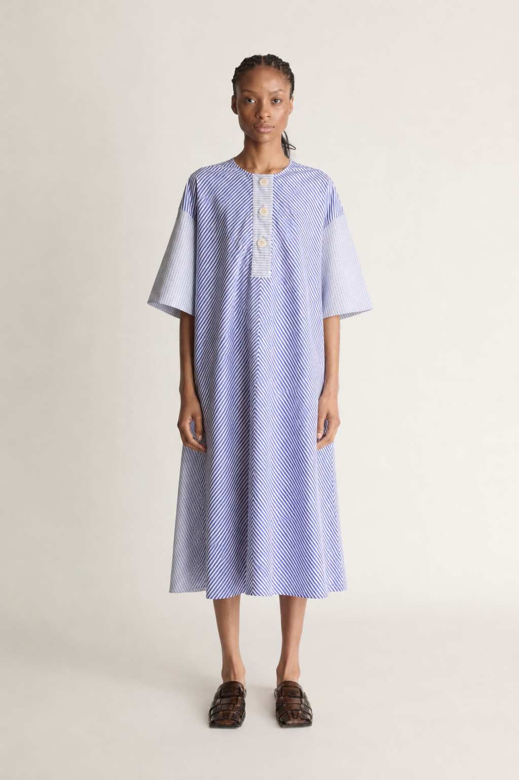 Ivy Stripe Shirt Dress