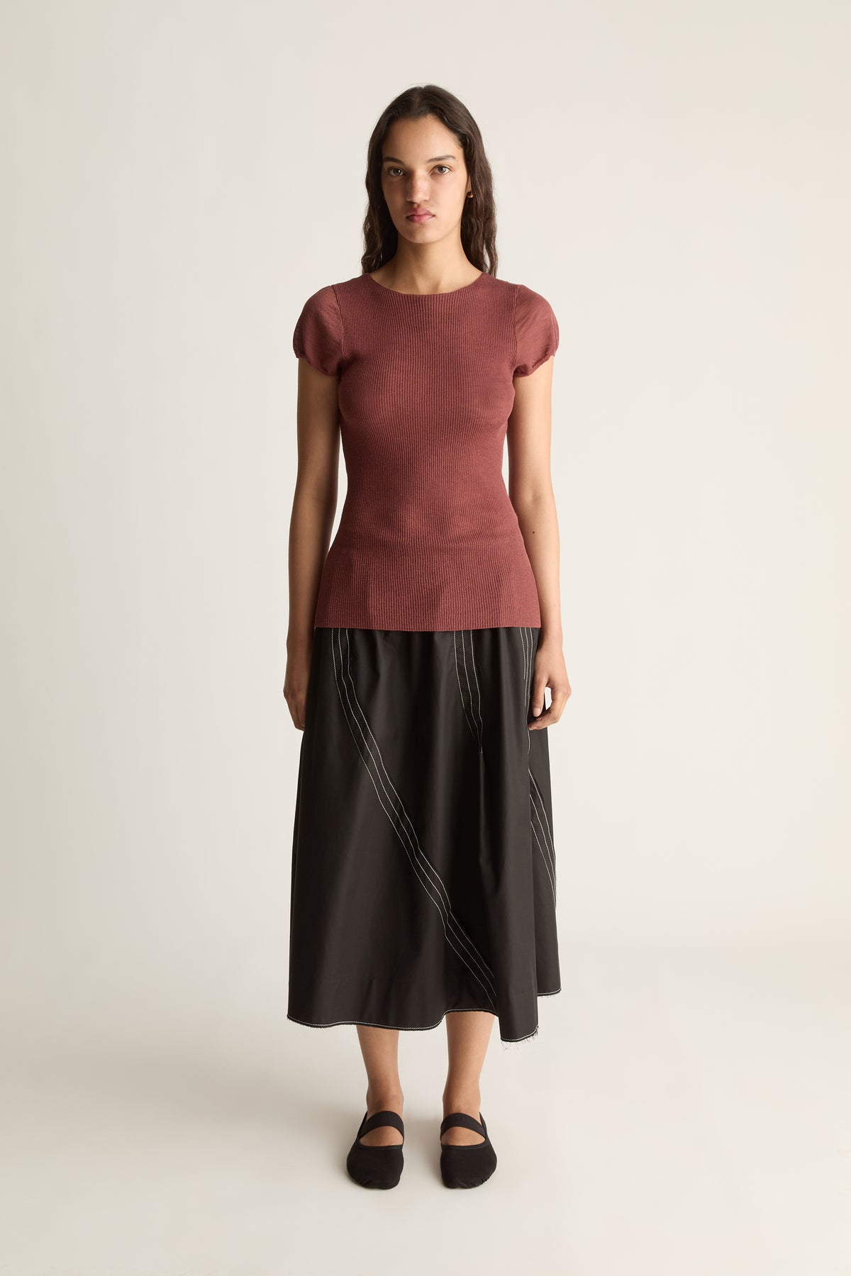 Aino Knit Ribbed Tee