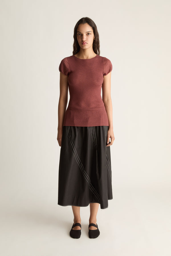 Aino Knit Ribbed Tee