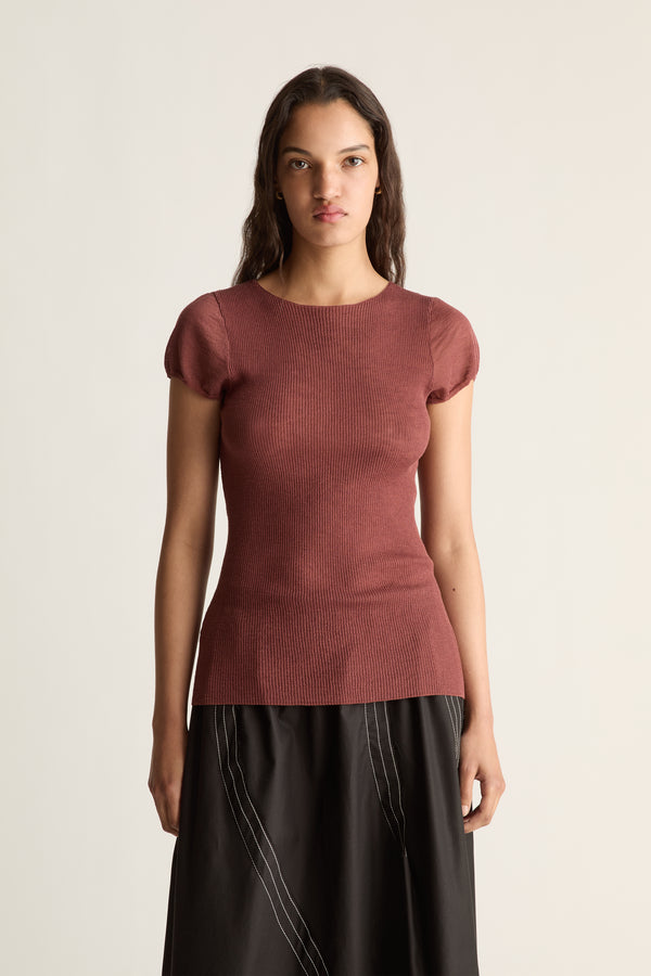 Aino Knit Ribbed Tee