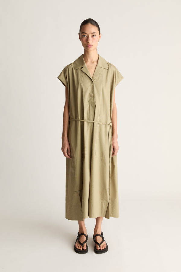LM Poplin Belted Dress