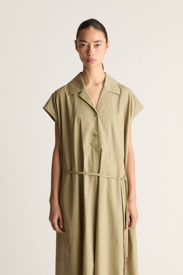 LM Poplin Belted Dress