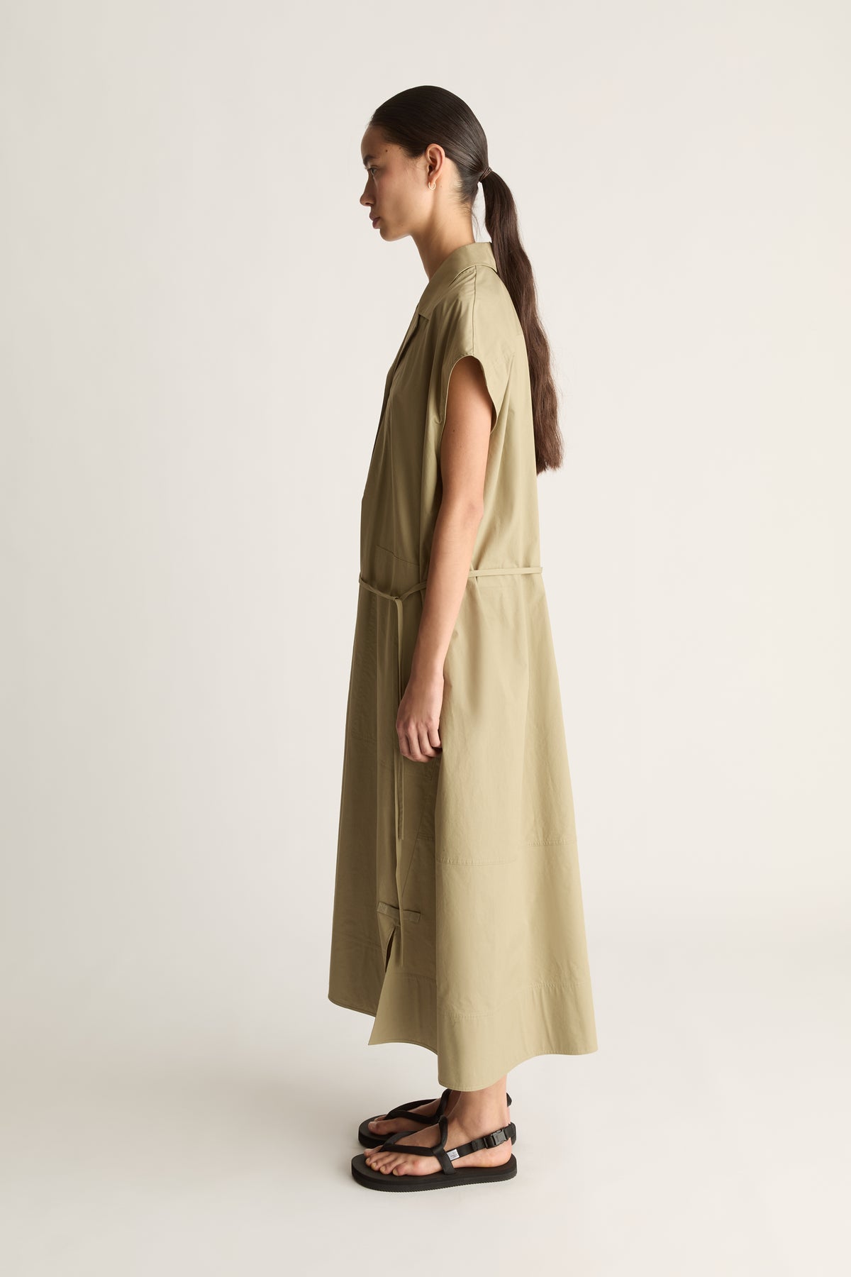 LM Poplin Belted Dress