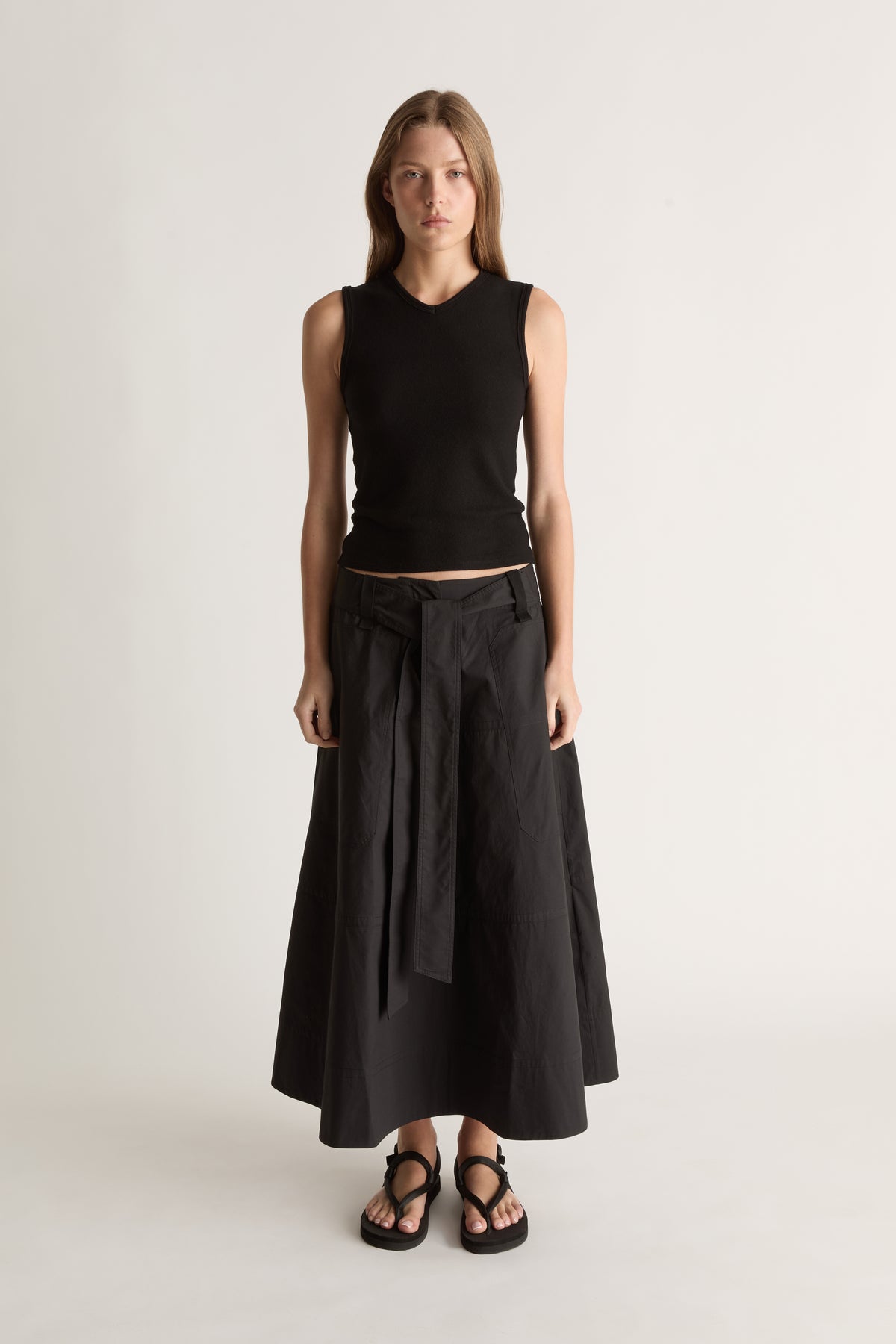 LM Poplin Flare Skirt