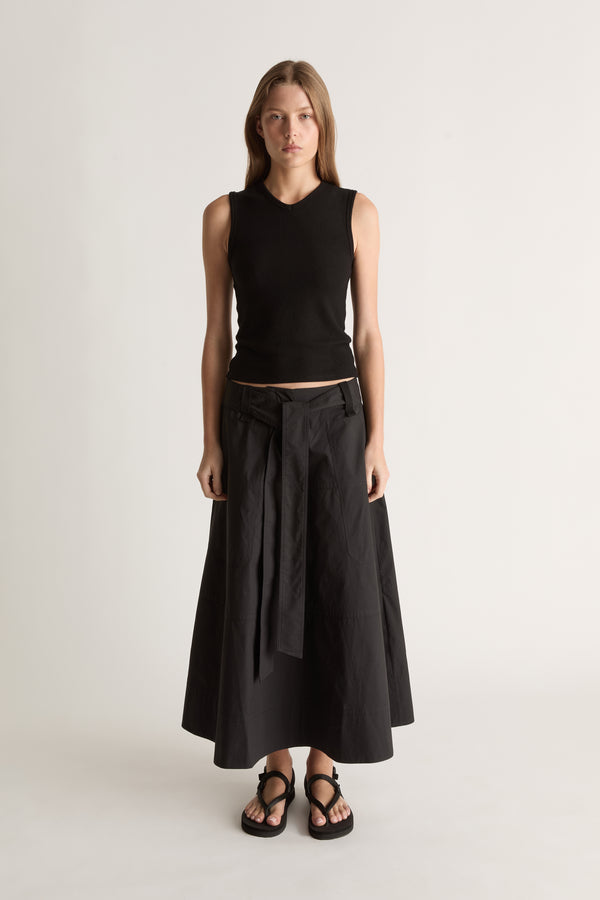 LM Poplin Flare Skirt