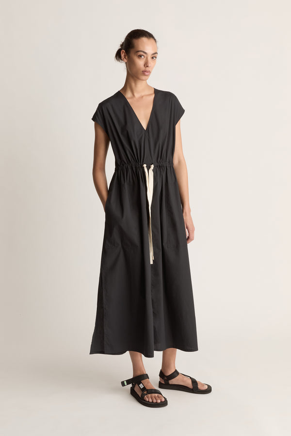 LM Poplin V Neck Dress