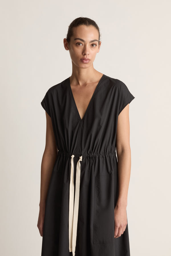 LM Poplin V Neck Dress