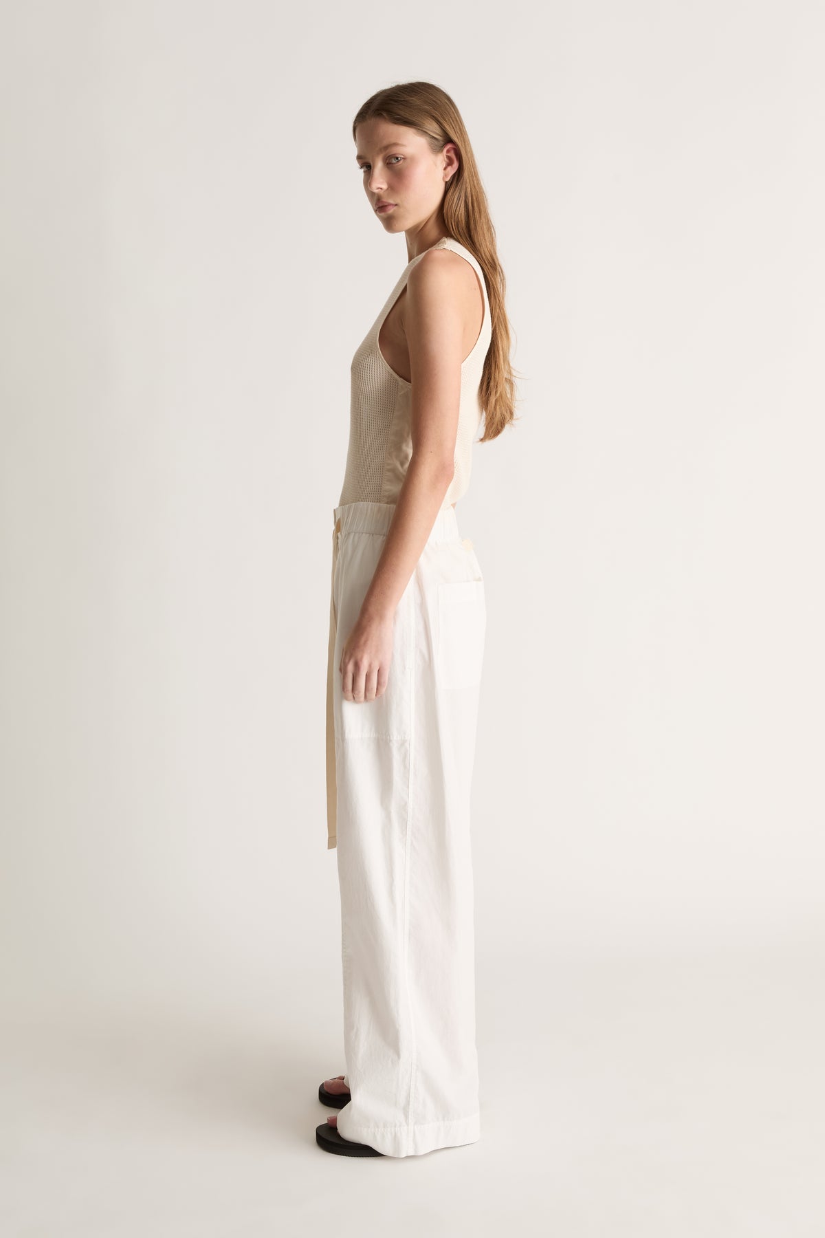 LM Poplin Wide Leg Pant