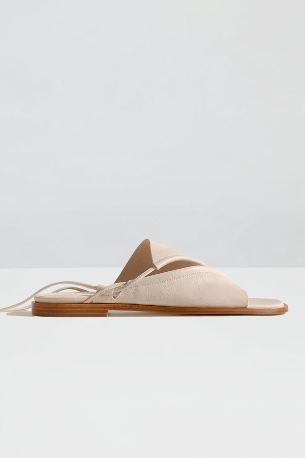Clava Ankle Lace Sandal in Cream