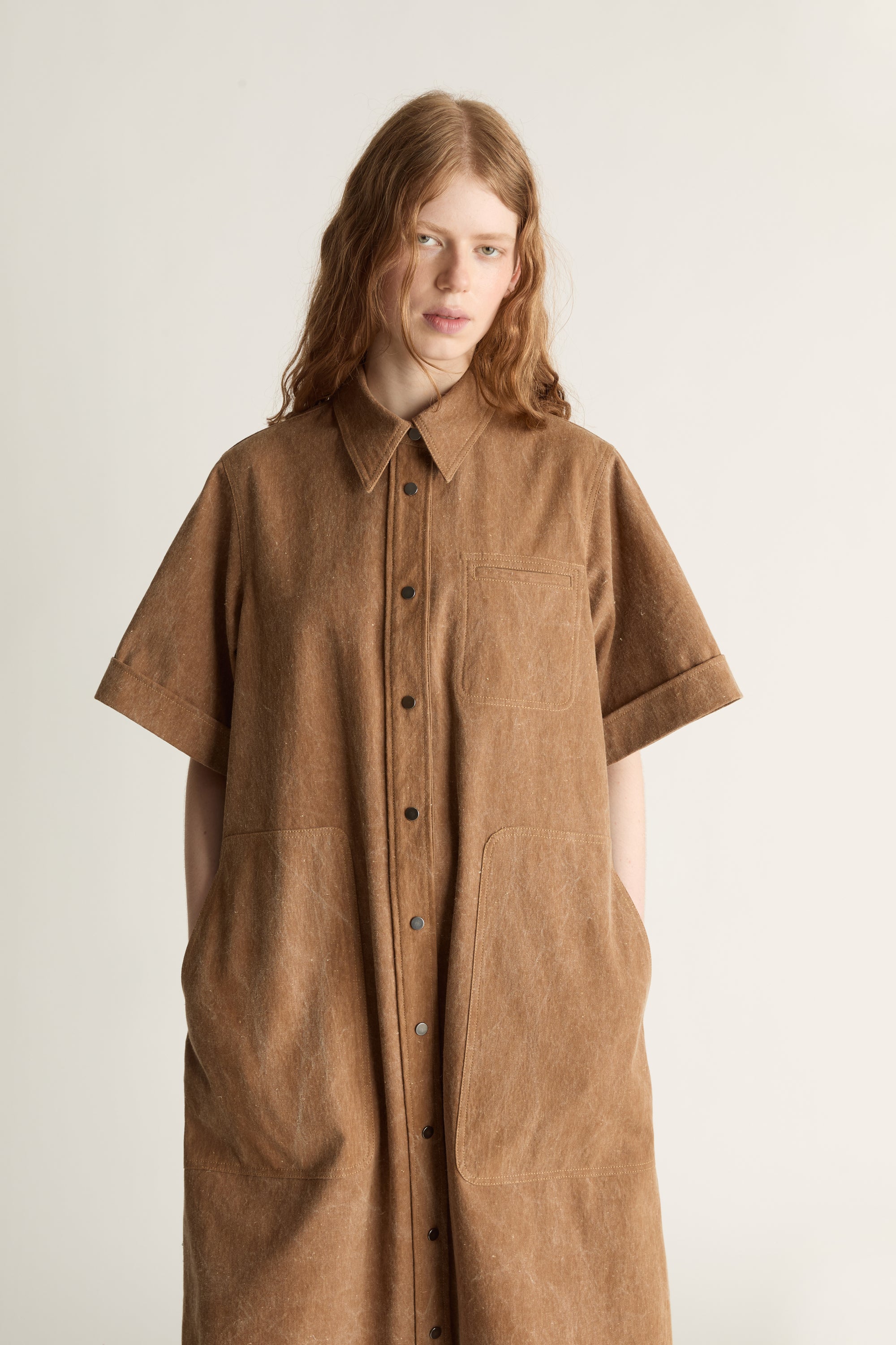 Lenny Canvas Shirt Dress