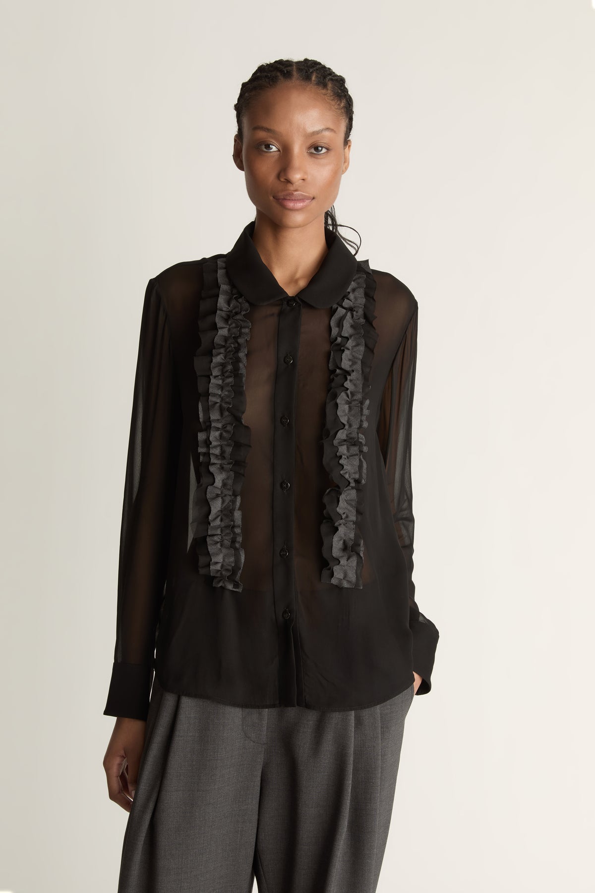 Shop the Millie Ruffle Shirt by Lee Mathews